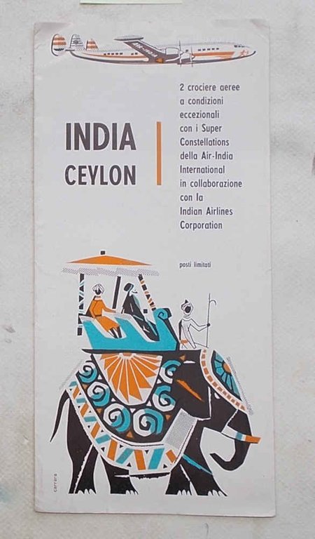 India Ceylon. 2 crociere aeree a condizioni eccezionali con i …