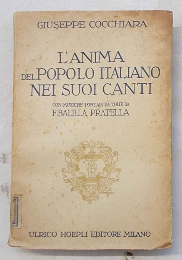 L'anima del popolo italiano nei suoi canti.