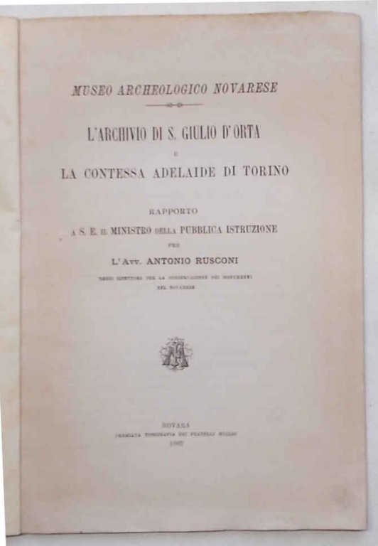 L'Archivio di S. Giulio d'Orta e la Contessa Adelaide di …