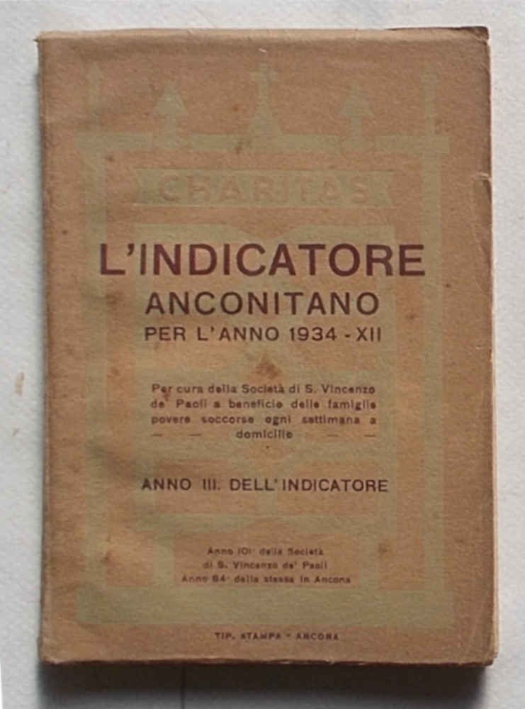 L'Indicatore Anconitano per l'anno 1934. (Anno III. dell'Indicatore).