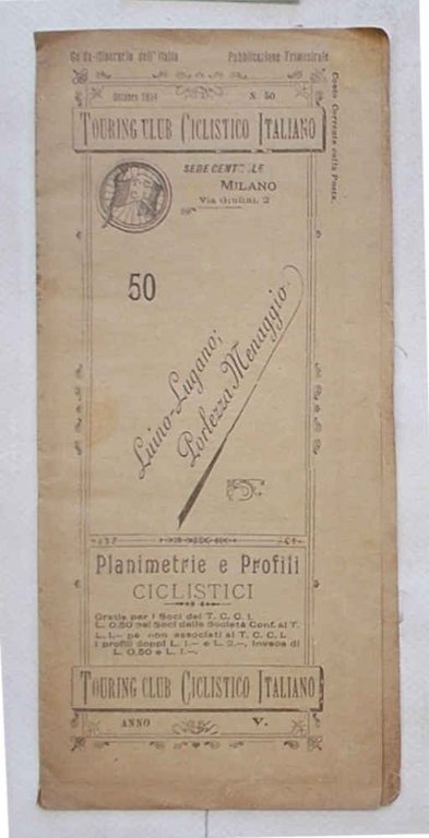 Luino - Lugano; Porlezza - Menaggio. (Planimetrie e profili ciclistici. …