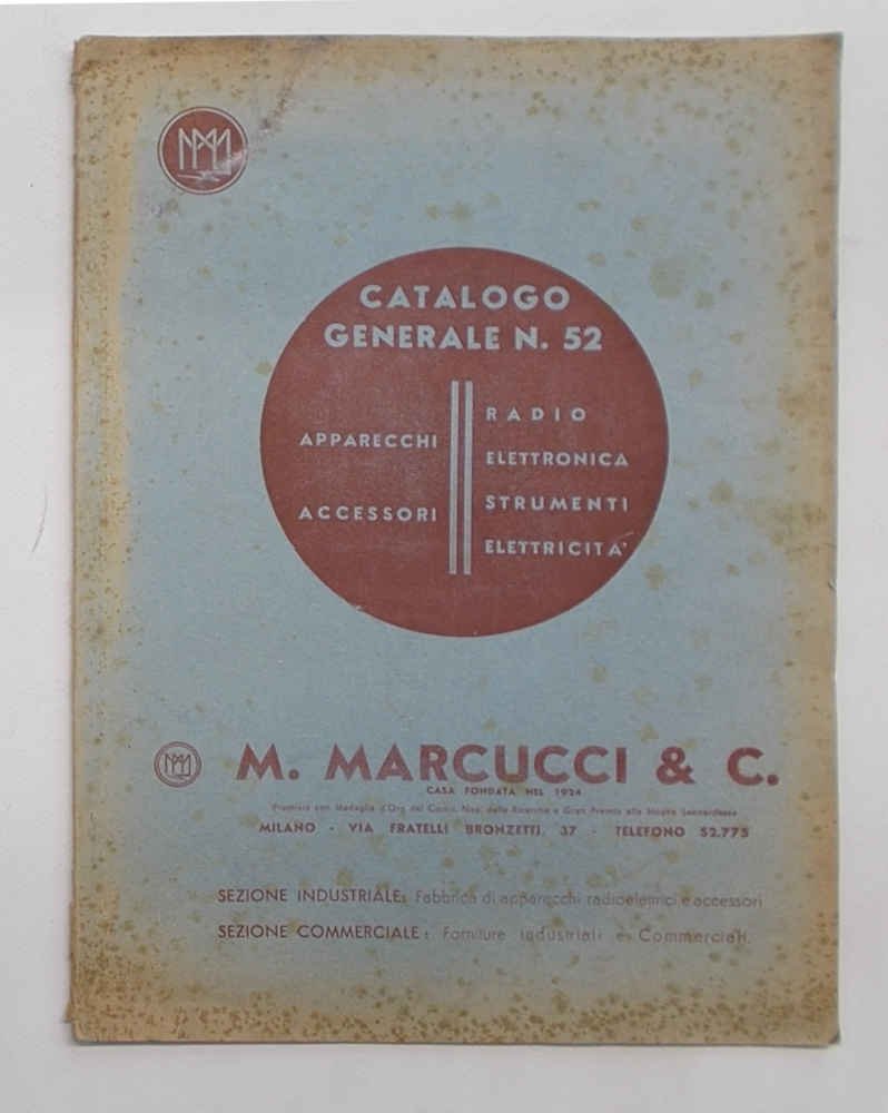 M. Marcucci & C. catalogo generale n. 52. Apparecchi. Accessori. …