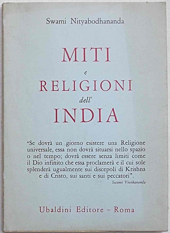 Miti e religioni dell'India.