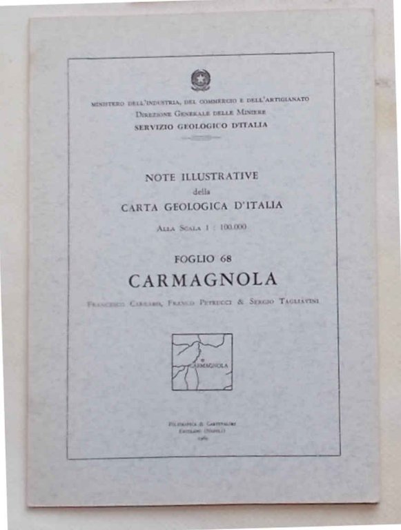Note illustrative della carta geologica d'Italia. Foglio 68. Carmagnola.