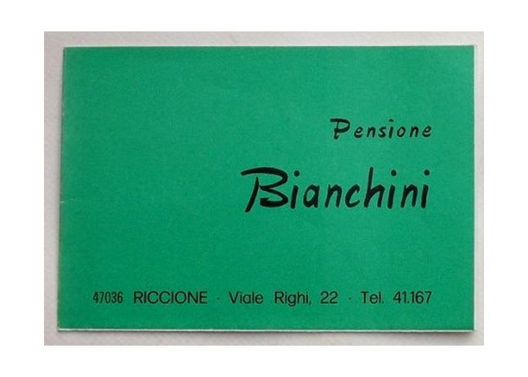 Pensione Bianchini. Riccione.