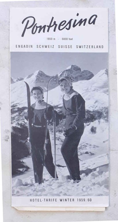 Pontresina. Hotel -Tarife. Winter 1959/60.
