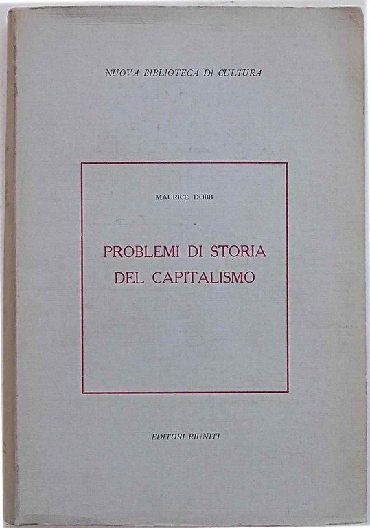 Problemi di storia del capitalismo.