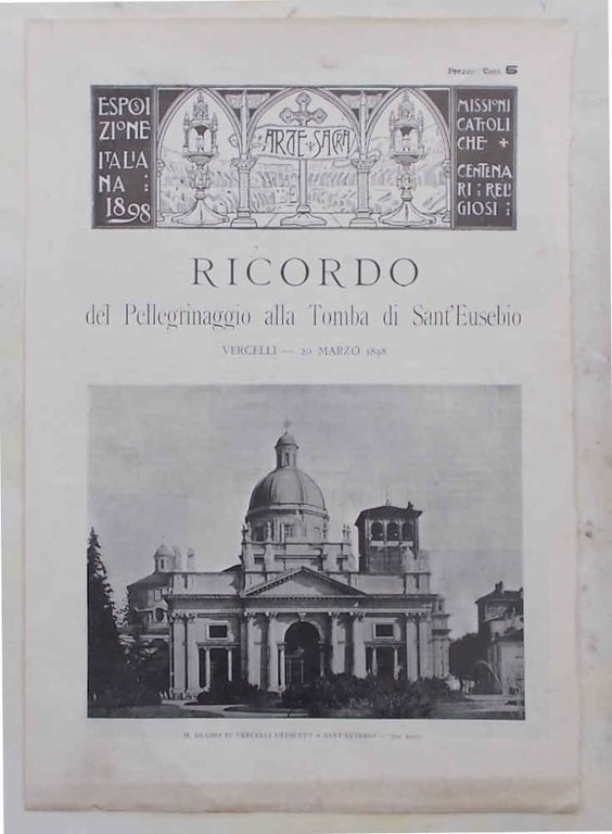 Ricordo del Pellegrinaggio alla Tomba di Sant'Eusebio. Vercelli, 20 Marzo …