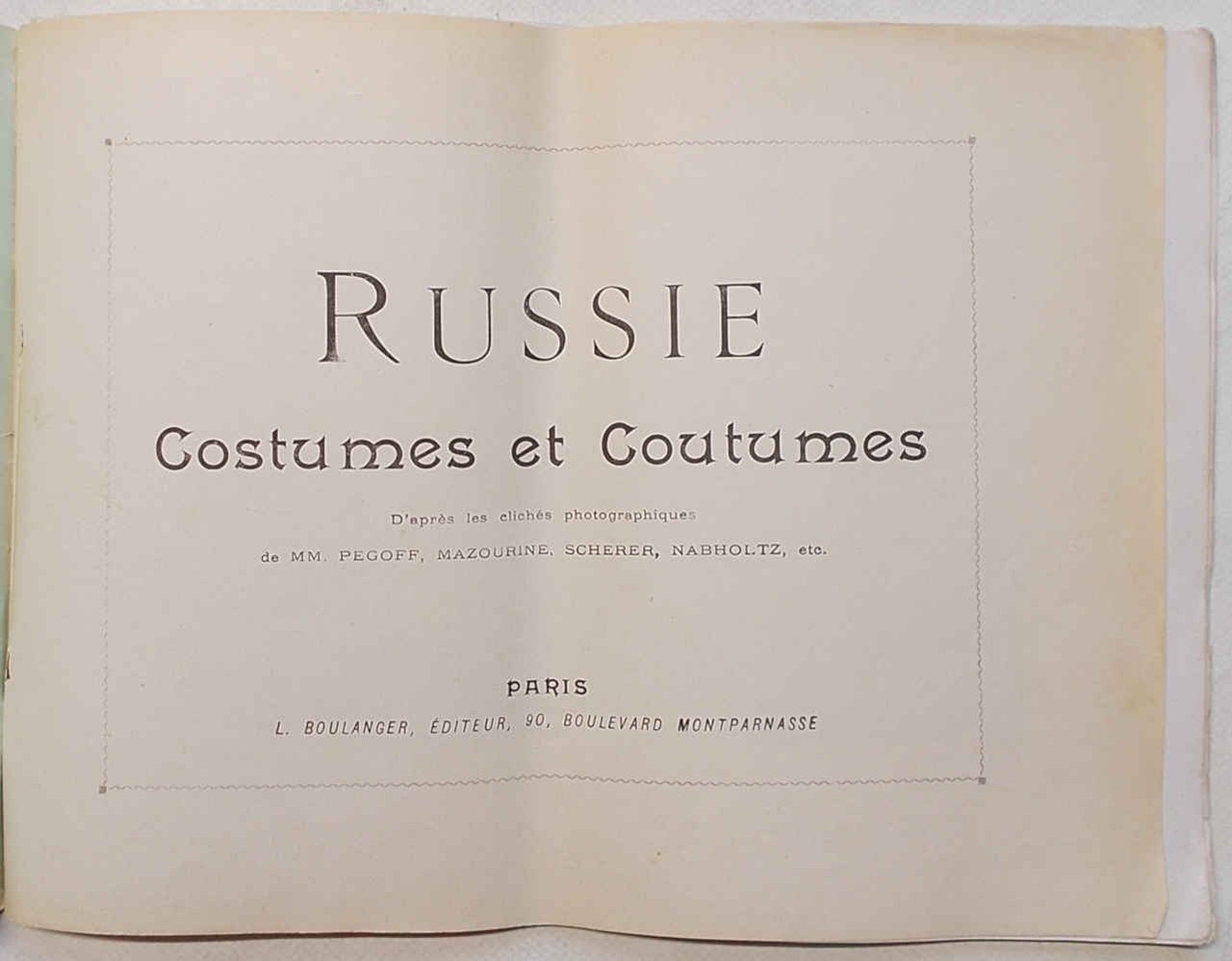 Russie. Costumes et Coutumes. (Autour du Monde. Aquarelles - Souvenirs …