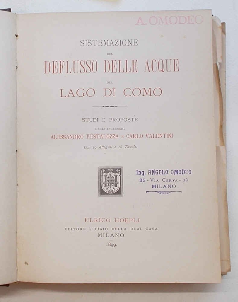 Sistemazione del deflusso delle acque del lago di Como. Studi …