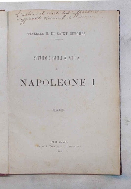 Studio sulla vita di Napoleone I.