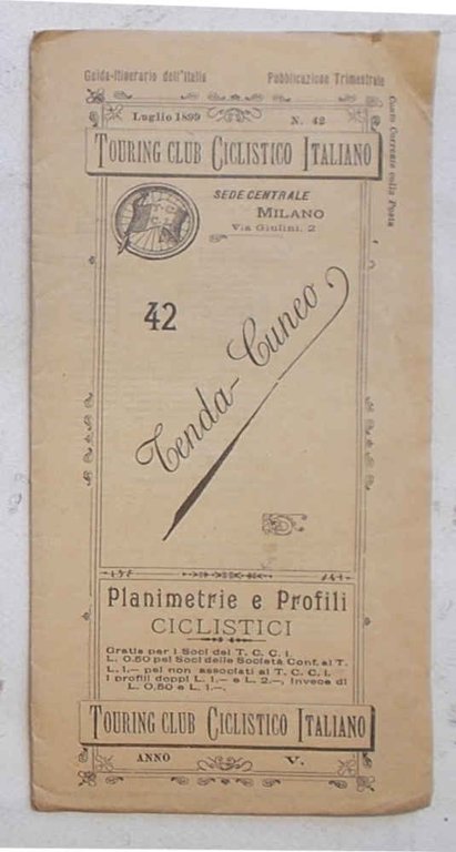 Tenda - Cuneo. (Planimetrie e profili ciclistici. 42)