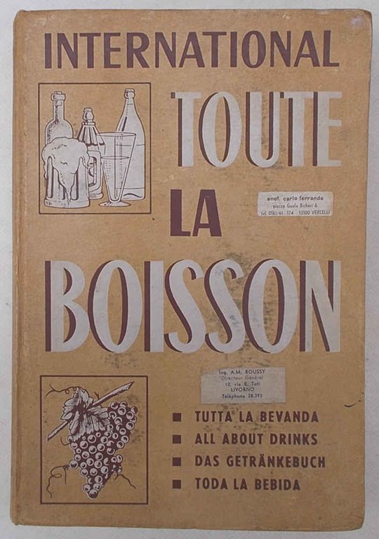 Toute la boisson. Champagne Spiriteux Vins. 1967.