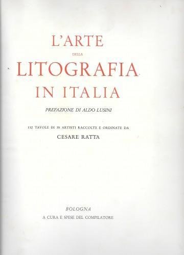 L'arte della litografia in Italia