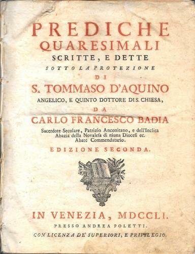 Prediche quaresimali scritte e dette sotto la protezione di S. …