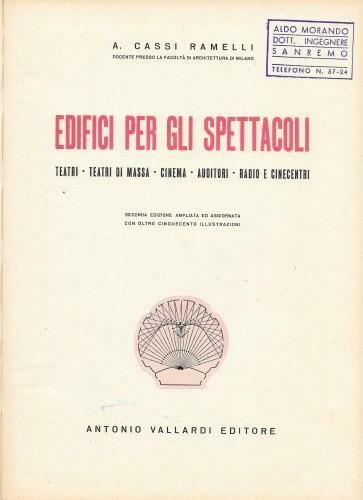 Edifici per gli spettacoli - Teatri, teatri di massa, cinema, …