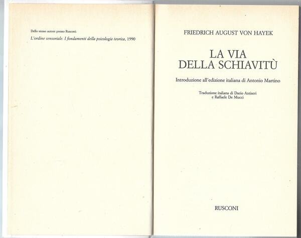 La via della schiavitu'