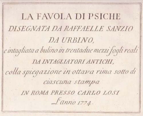 La favola di Psiche disegnata da Raffaello Sanzio da Urbino …