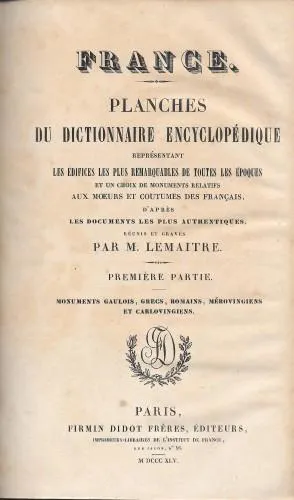 FRANCE - Planches du Dictionnaire Encyclopédique représentant les édifices les … | Immagine Gallery 1