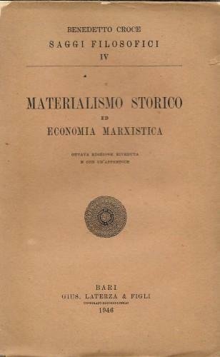 Materialismo storico ed economia marxistica