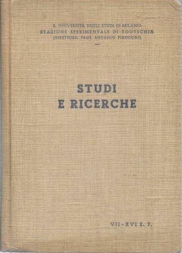 Studi e ricerche (VII - XVI E. F.)