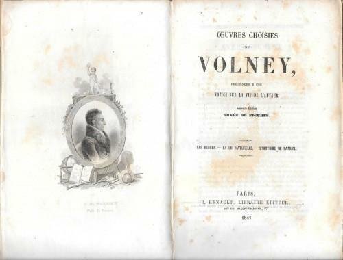Oeuvres choisies de Volney précédées d'une Notice sur la vie …
