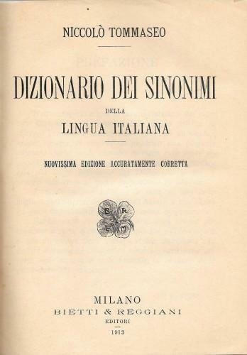 Dizionario dei sinonimi della lingua italiana