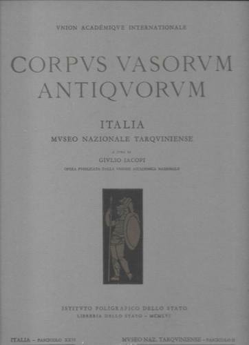 Corpus Vasorum Antiquorum Italia Museo Nazionale Tarquiniense fascicolo II . … | Immagine Gallery 1