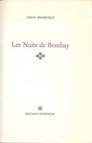 Les nuits de Bombay