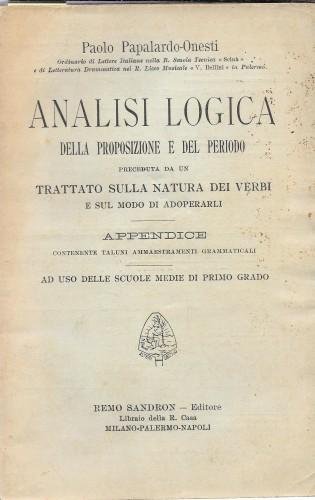 Analisi logica della proposizione e del periodo preceduta da un …