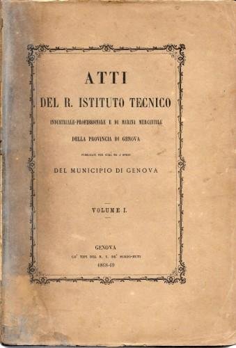 ATTI del R. Istituto Tecnico Industriale-Professionale e di Marina Mercantile …