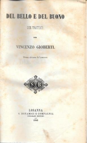 Del Bello e del Buono. Due trattati