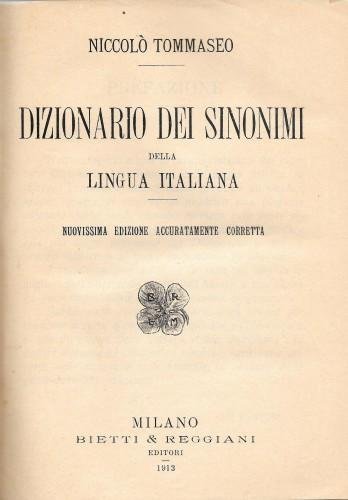Dizionario dei sinonimi della lingua italiana