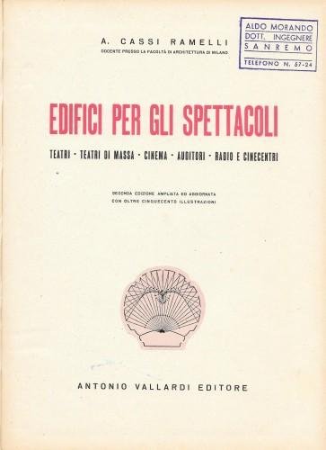 Edifici per gli spettacoli - Teatri, teatri di massa, cinema, …