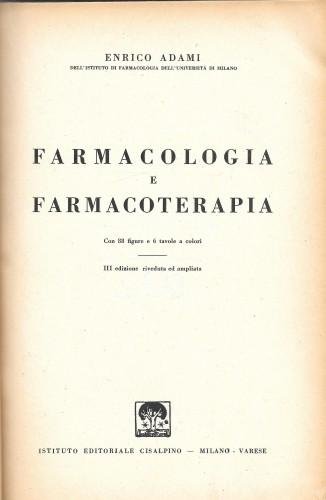 Farmacologia e farmacoterapia