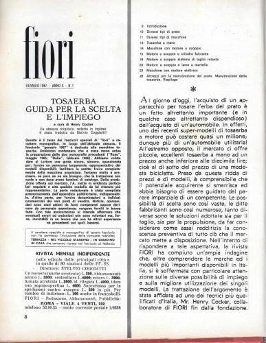 Fiori. Rivista mensile indipendente, anno 1967