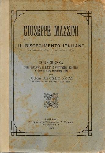 Giuseppe Mazzini. Il risorgimento italiano 22 giugno 1805 - 10 …