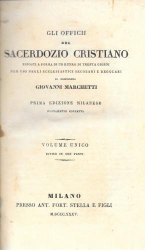 Gli Officii del Sacerdozio Cristiano esposti a forma di un …