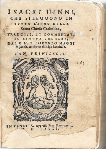 I Sacri Hinni, che si leggono in tutto l'anno nella …