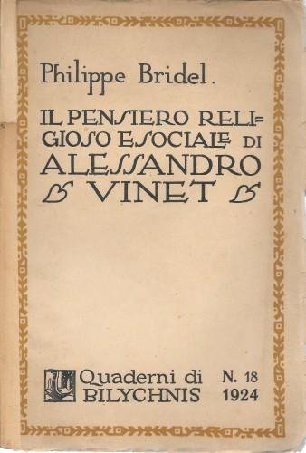 Il pensiero religioso e sociale di Alessandro Vinet