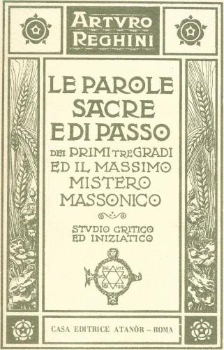 Le Parole Sacre e di Passo dei primi tre Gradi …