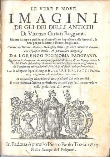 Le vere e nove imagini de gli dei delli antichi …