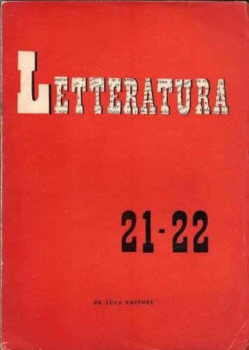 Letteratura. Rivista di lettere e di arte contemporanea n° 21- …