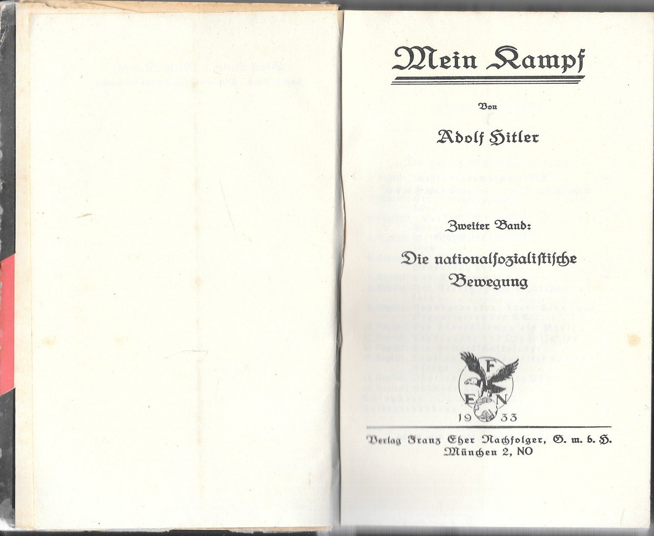 Mein campf, vol. 2° (Die Nationalsozialistische Bewegung)