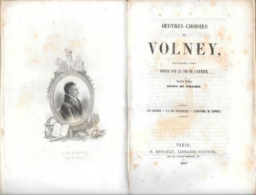 Oeuvres choisies de Volney précédées d'une Notice sur la vie …