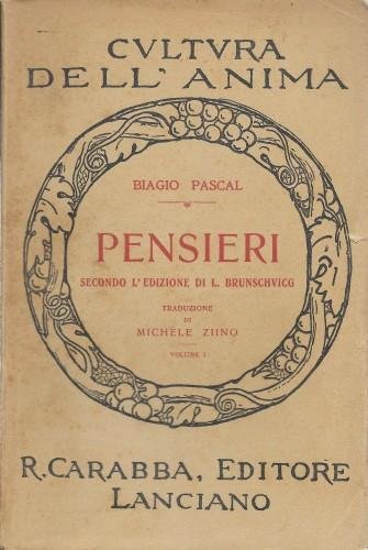 PENSIERI - secondo l'edizione di L. Brunschvicg, in 2 voll.