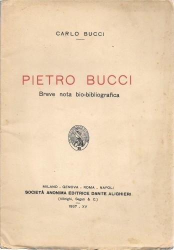 PIETRO BUCCI - Breve nota bio-bibliografica