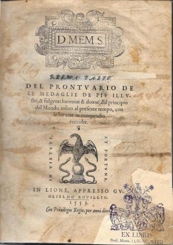 Prima parte del Prontuario de le medaglie de piu illustri, …