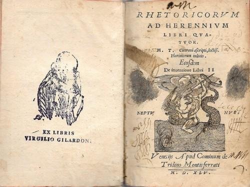 Rhetoricorum ad Herennium Libri Quatuor - Eiusdem - De inventione …
