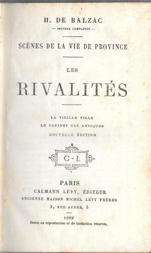 Scènes de la vie de province. Les rivalités